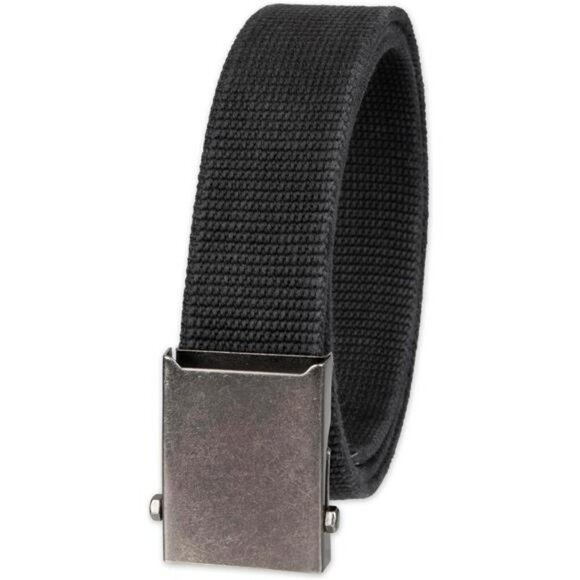 Unisex Military Web Belt Adjustable Cotton Strap with Metal Buckle Casual Fit - Picture 1 of 7